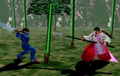 You can also fight in a bamboo forest and chop bamboo down.